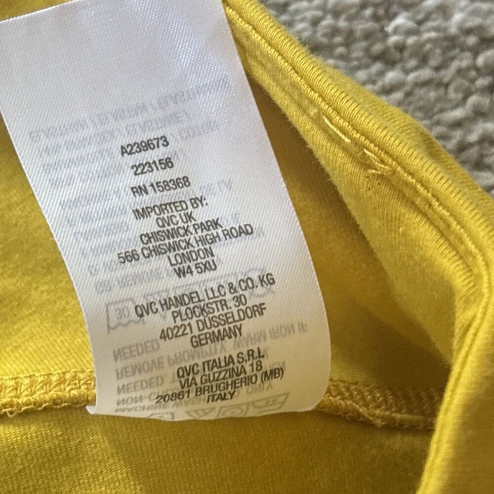Women with Control Regular Slim Leg Pull On Ankle Pants Yellow Size Large Tall - Picture 5 of 5